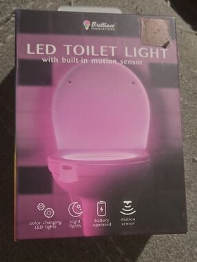 Brand New Pink LED Toilet Light with Motion Sensor With 8 Different Colors